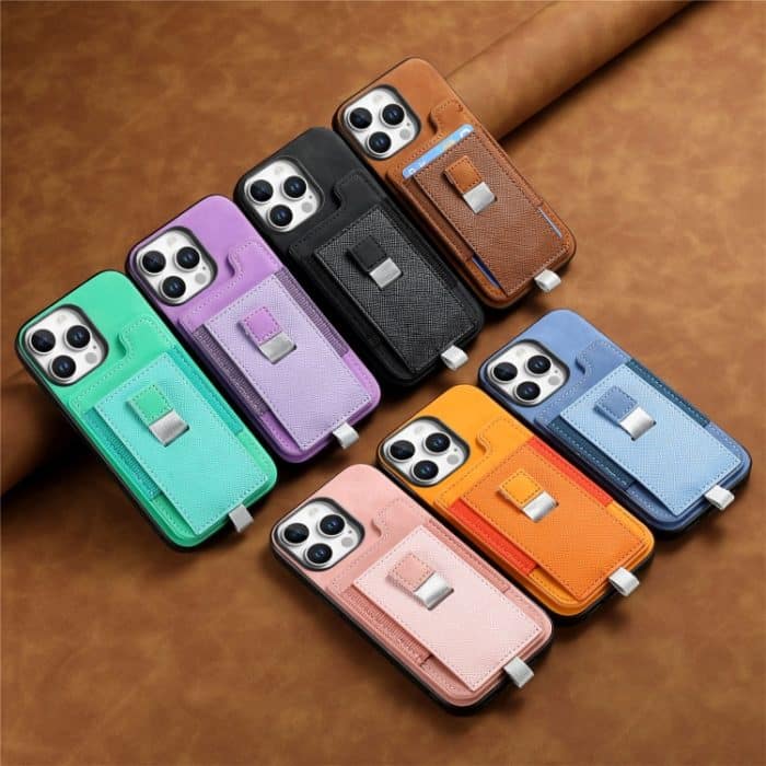 Retro Magsafe Cross Leder Herausziehbare Kartentasche Rückseite Handyhülle, For iPhone 11 Pro Max, For iPhone 11, For iPhone 11 Pro – Bild 2