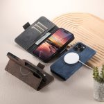 Suteni J07 Multifunktionale horizontale MagSafe Denim-Leder-Telefonhülle, For iPhone 12 Pro Max, For iPhone 12 Pro – Bild 3