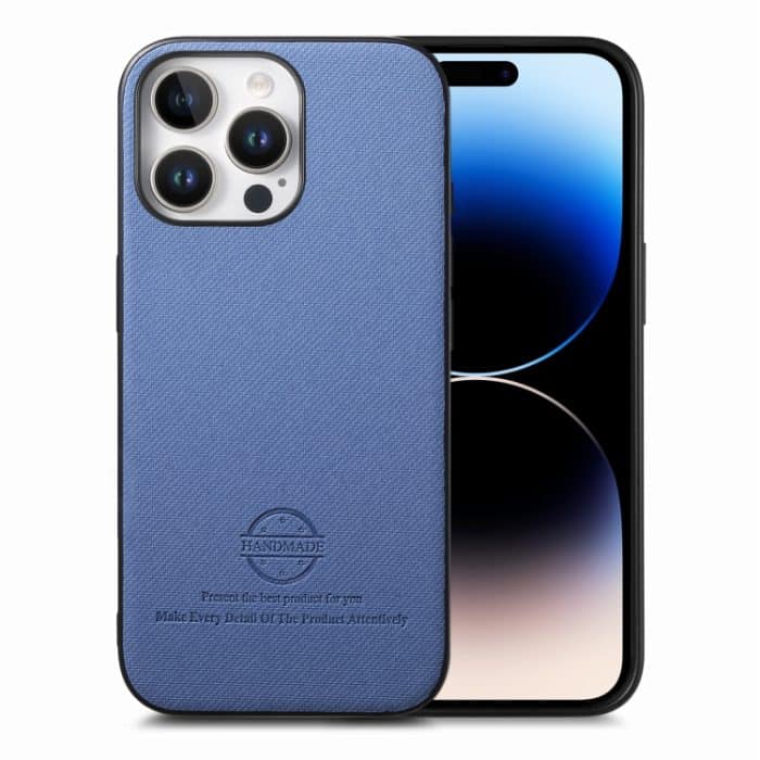 Telefonhülle aus Twillstoff mit Lederrücken, For iPhone 14 Pro Max, For iPhone 13 Pro Max, For iPhone 13 Pro – Bild 1