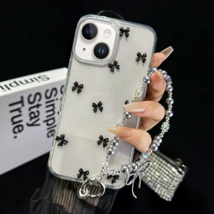 Little Fresh TPU-Handyhülle mit Schleife und Kette, For iPhone 15 Plus, For iPhone 15, For iPhone 14 Plus, For iPhone 14, For iPhone 14 Pro, For iPhone 14 Pro Max – Bild 1