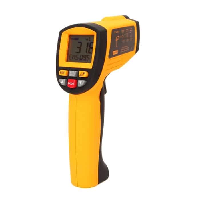 GM1150A 50: 1 Infrarot-Thermometer -18 ~ 1150 Grad Celsius LCD Digital-Temperaturzähler Industriepyrometer 0,1 ~ 1EM einstellbar – Bild 2