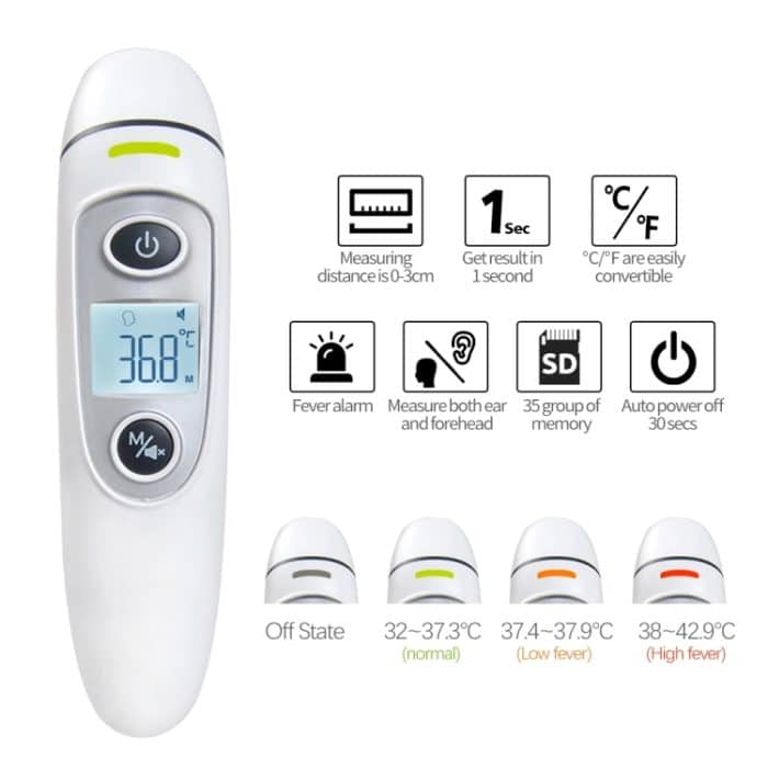 RZ8810 Thermometer Körperthermometer Ohr-LED-Anzeige Digitales elektronisches IR-Thermometer Baby Fever Infrarot Bady Thermometer – Bild 2