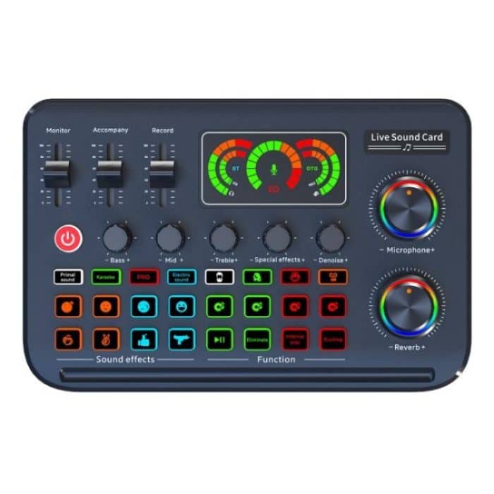 F996 Max Live-Streaming/Gaming/Gesang Audio-Mixer USB-Mikrofon-Soundkarte – Bild 2