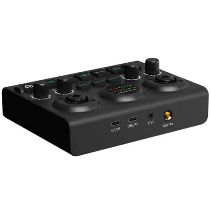 F10 48V Live-Streaming Soundkarte Audio-Mixer Phantomspeisung Mixer – Bild 3