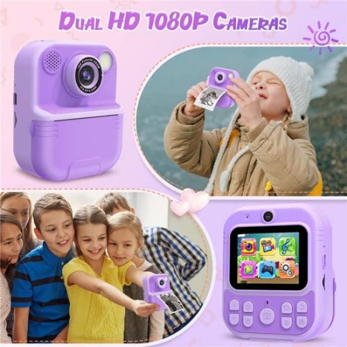 E8 2,4-Zoll-Bildschirm Fotodruck Videorecorder Multifunktionale Kinderkamera mit zwei Objektiven – Bild 8