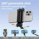 JMARY KT-259 360 Grad drehbarer Telefonclip Einziehbares Selfie-Stick-Stativ – Bild 4