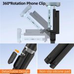 JMARY KT-259 360 Grad drehbarer Telefonclip Einziehbares Selfie-Stick-Stativ – Bild 7