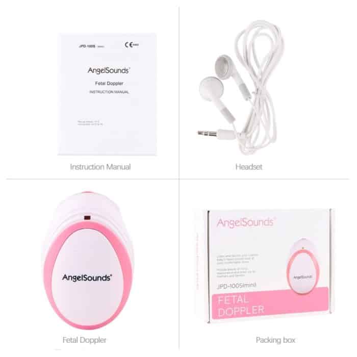 JPD-100S Mini Haushalt Fetal Doppler Pränatale Tasche Baby Ultraschall Detektor Angel Sound Herzschlag Schwangere Doppler Monitor, JPD-100S (Pink), JPD-100S (Green) – Bild 4