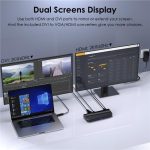 WAVLINK UG49DK1 Für Windows Mac Android 13 In 1 USB-C Hub Dual Display Docking Station, US Plug, UK Plug, EU Plug, AU Plug – Bild 4