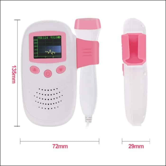 RZ-100S9 LED Fetal Doppler Ultraschall Sound Baby Herzschlag Detektor Monitor Digital Prenatal Pocket Fetal Doppler Stethoskop – Bild 2
