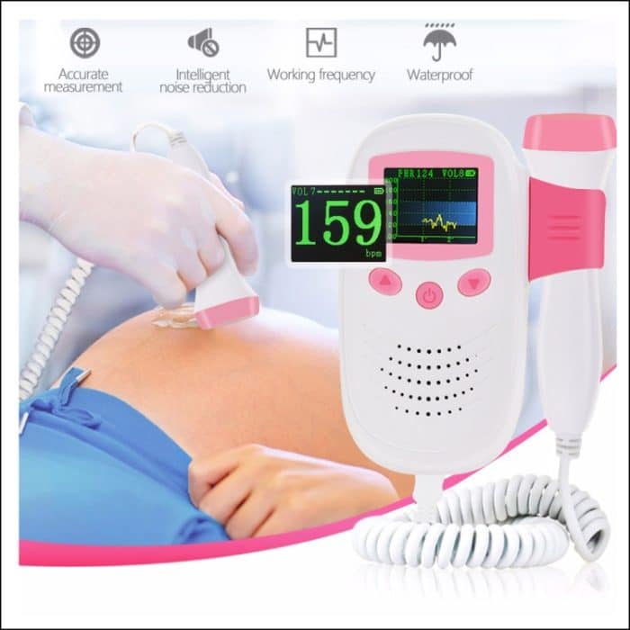RZ-100S9 LED Fetal Doppler Ultraschall Sound Baby Herzschlag Detektor Monitor Digital Prenatal Pocket Fetal Doppler Stethoskop – Bild 3