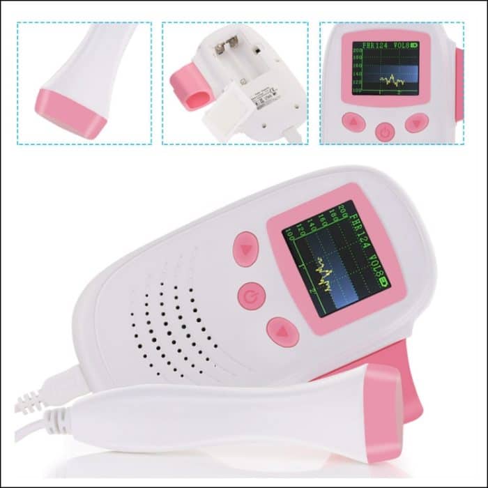 RZ-100S9 LED Fetal Doppler Ultraschall Sound Baby Herzschlag Detektor Monitor Digital Prenatal Pocket Fetal Doppler Stethoskop – Bild 5