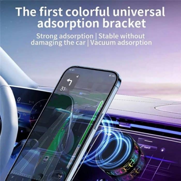 X12 Buntes Knisterlicht Magnetische Auto Armaturenbrett Navigation Halterung Vakuum Saugnapf Ständer – Bild 2