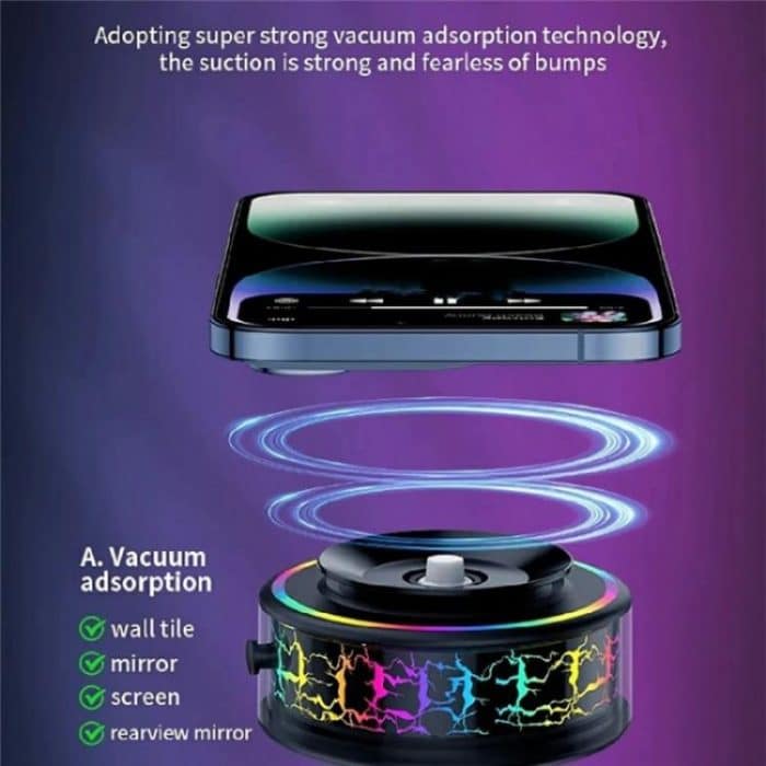 X12 Buntes Knisterlicht Magnetische Auto Armaturenbrett Navigation Halterung Vakuum Saugnapf Ständer – Bild 3