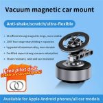 X91 360 Degree Rotation Navigation Stand Car Dashboard Magnetic Phone Mount Holder, X91 (Silver), X91 (Tarnish) – Bild 2