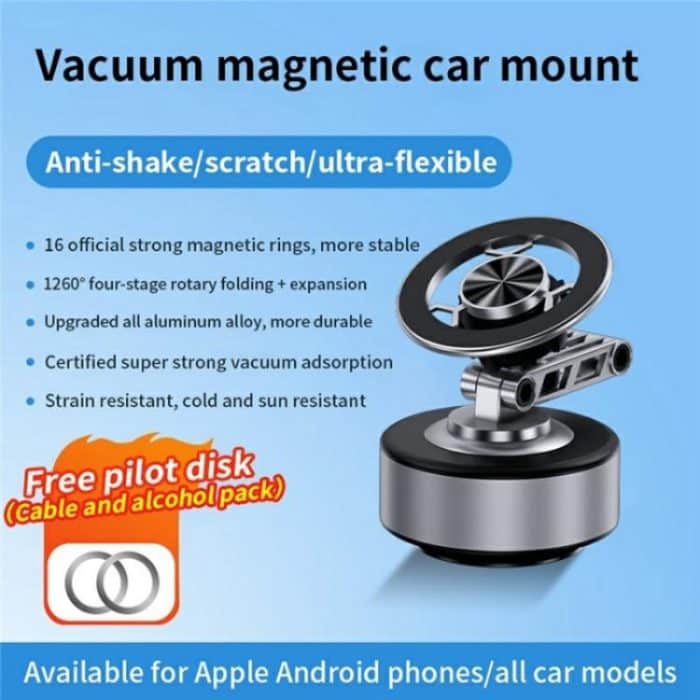 X91 360 Degree Rotation Navigation Stand Car Dashboard Magnetic Phone Mount Holder, X91 (Silver), X91 (Tarnish) – Bild 2