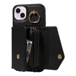 Diagonal Crossbody Ring Organ Wallet Leather Back Phone Case, For iPhone 15 Plus, For iPhone 15, For iPhone 14 Plus – Bild 4