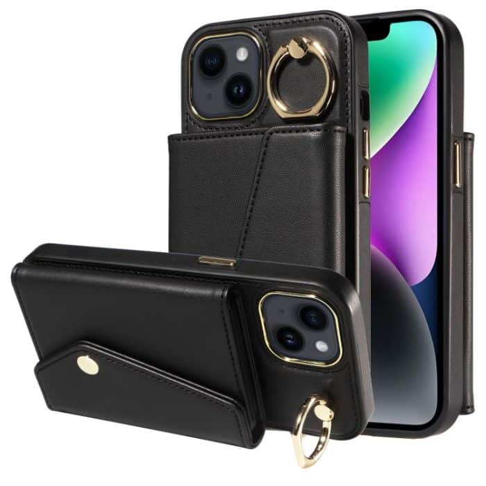 Diagonal Crossbody Ring Organ Wallet Leather Back Phone Case, For iPhone 14, For iPhone 14 Pro, For iPhone 14 Pro Max – Bild 1