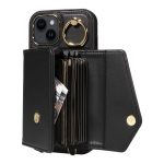 Diagonal Crossbody Ring Organ Wallet Leather Back Phone Case, For iPhone 14, For iPhone 14 Pro, For iPhone 14 Pro Max – Bild 4