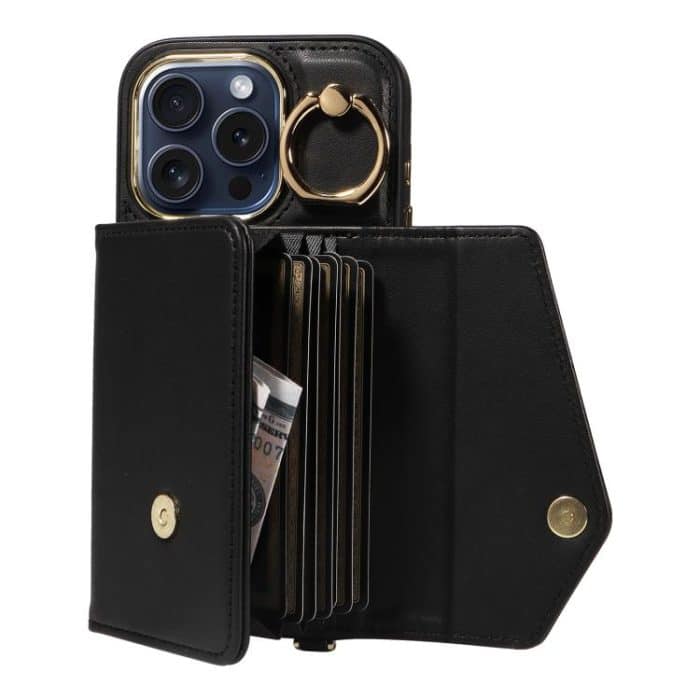 Diagonal Crossbody Ring Organ Wallet Leather Back Phone Case, For iPhone 13 Pro Max, For iPhone 13 Pro, For iPhone 13 – Bild 4