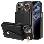 Diagonal Crossbody Ring Organ Wallet Leather Back Phone Case, For iPhone 11 Pro Max, For iPhone 11, For iPhone 11 Pro