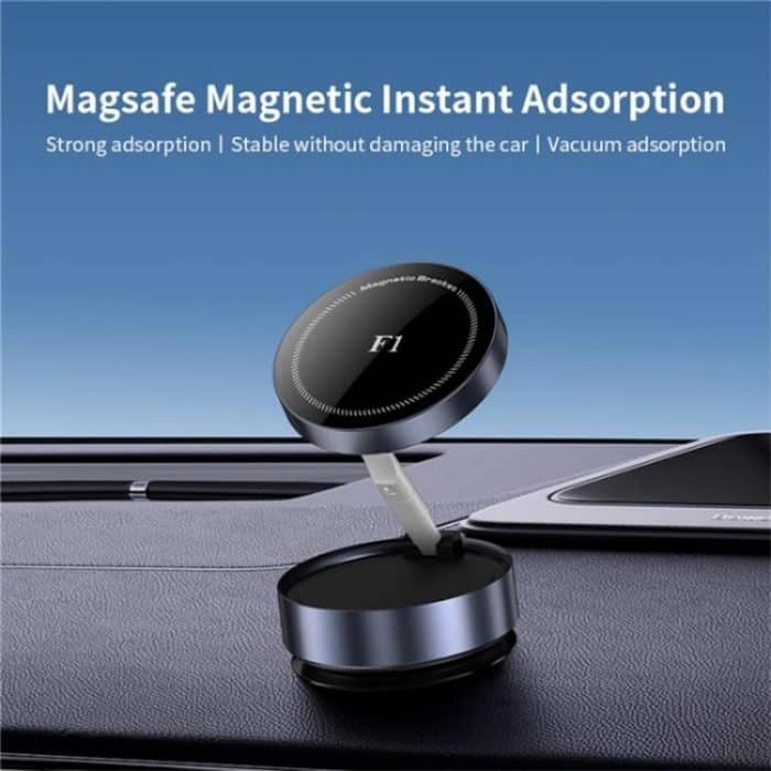 F1 Dashboard Mount Strong Suction Navigation Stand Universal Magnetic Car Phone Holder, F1 (Silver), F1 (Tarnish) – Bild 6