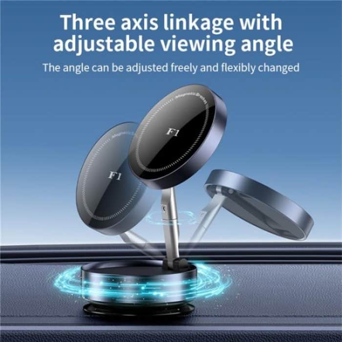 F1 Dashboard Mount Strong Suction Navigation Stand Universal Magnetic Car Phone Holder, F1 (Silver), F1 (Tarnish) – Bild 8