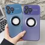 Plating MagSafe Handyhülle mit großem Fenster, For iPhone 15 Pro Max, For iPhone 15 Pro, For iPhone 15 Plus, For iPhone 15 – Bild 4