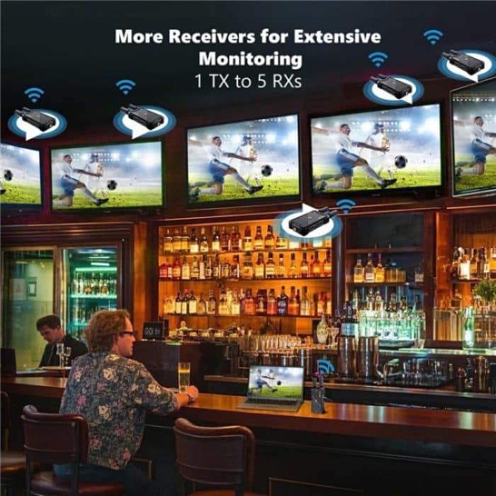 BOVBOX 082 1080P H.265 Niedrige Latenz 400m Sender Empfänger HDMI Wireless Extender, US Plug, UK Plug, EU Plug, AU Plug – Bild 5