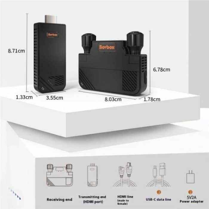 BOVBOX 091-HD Konferenznutzung 100M Wireless WiFi HDMI Extender Video Sender Empfänger, US Plug, UK Plug, EU Plug, AU Plug – Bild 14