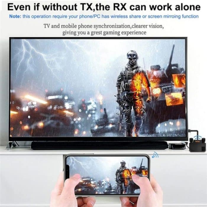 BOVBOX 091-TC Für Telefonprojektor USB C Drahtloser Sender und Empfänger Video Extender, US Plug, UK Plug, EU Plug, AU Plug – Bild 5