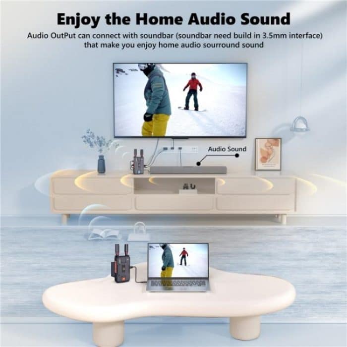 VRRIIS 097PRO Outdoor Live-Streaming Audio Video Drahtloser Sender Empfänger 4K HD Extender, US Plug, UK Plug, EU Plug, AU Plug – Bild 6