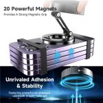 K11 Desktop Car Metal Cellphone Holder Foldable Vacuum Magnetic Phone Stand, K11 (Black), K11 (Silver) – Bild 3
