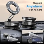 K11 Desktop Car Metal Cellphone Holder Foldable Vacuum Magnetic Phone Stand, K11 (Black), K11 (Silver) – Bild 4