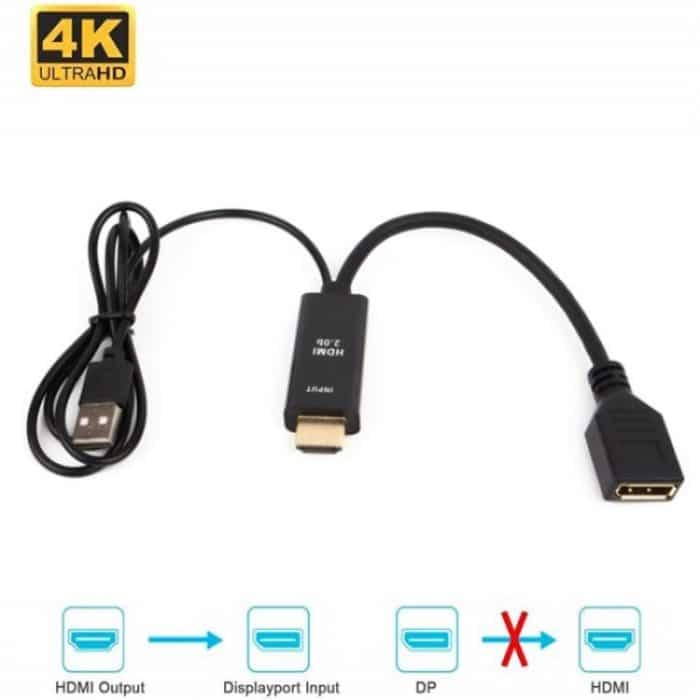 HD1 HDMI 2.0b Stecker auf DP 1.4 Buchse Konverter 4K 60Hz HDMI auf DisplayPort Adapterkabel – Bild 4