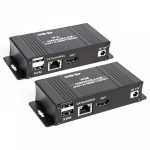 D5-1 / D6-1 80m Cat6 / 5e Network Cable Extender Computer Control HDMI KVM Extender, US Plug, EU Plug