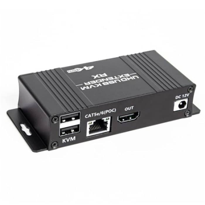 D5-1 / D6-1 80m Cat6 / 5e Network Cable Extender Computer Control HDMI KVM Extender, US Plug, EU Plug – Bild 2