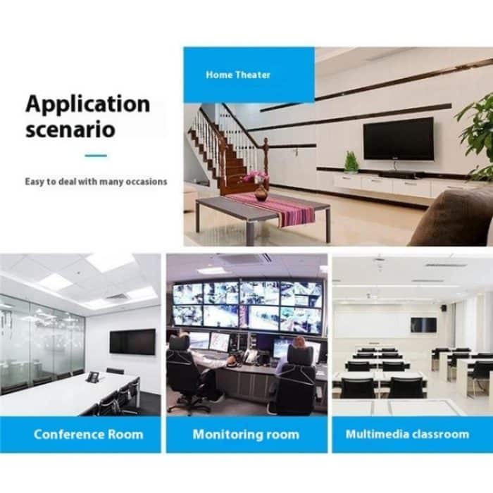 D1-1 / D2-1 Network Cable HD Video Signal Transmitter 50m Extender HDMI to RJ45 Extender, US Plug, EU Plug – Bild 3