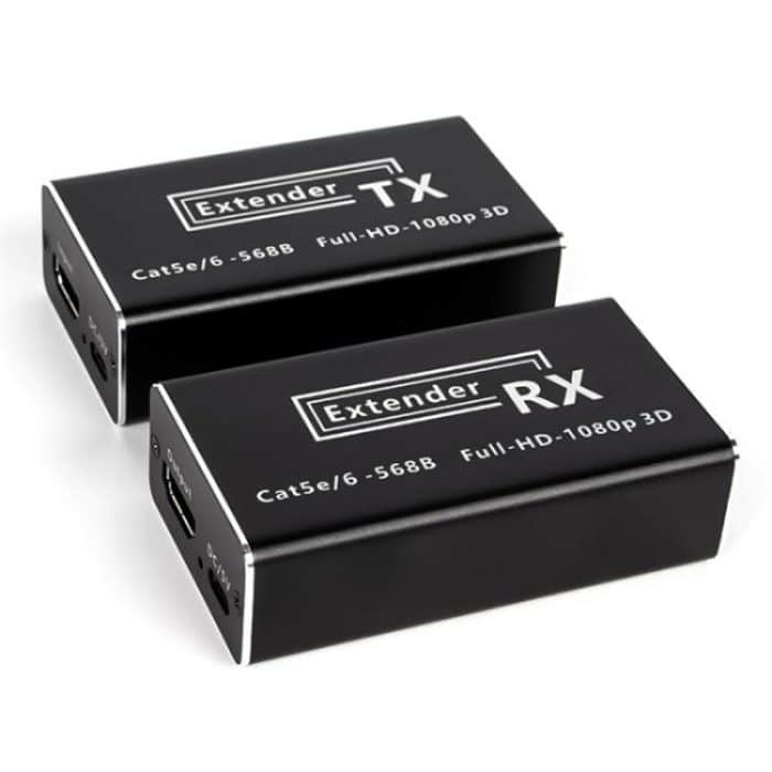 D1-1 / D2-1 Network Cable HD Video Signal Transmitter 50m Extender HDMI to RJ45 Extender, US Plug, EU Plug – Bild 8