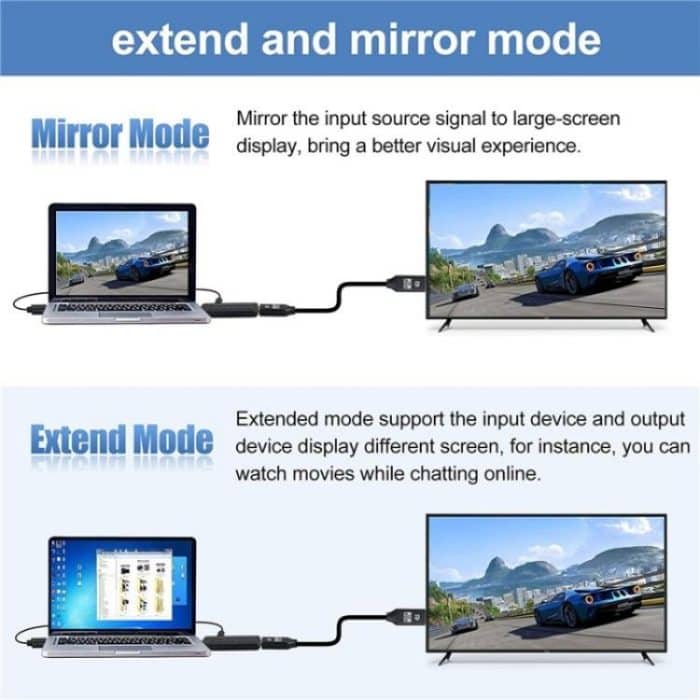 HD2-Video-Streaming Gaming HDMI 2.0b auf DisplayPort 1.4 Adapter 4K 60Hz/HDCP 2.3 Konverter – Bild 2