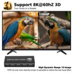 Q8Q3-3 Gaming-Heimkino HDMI 2.1-Switch 3x1 8K 4K 120Hz HDR Audio-Video-Synchronizer – Bild 3