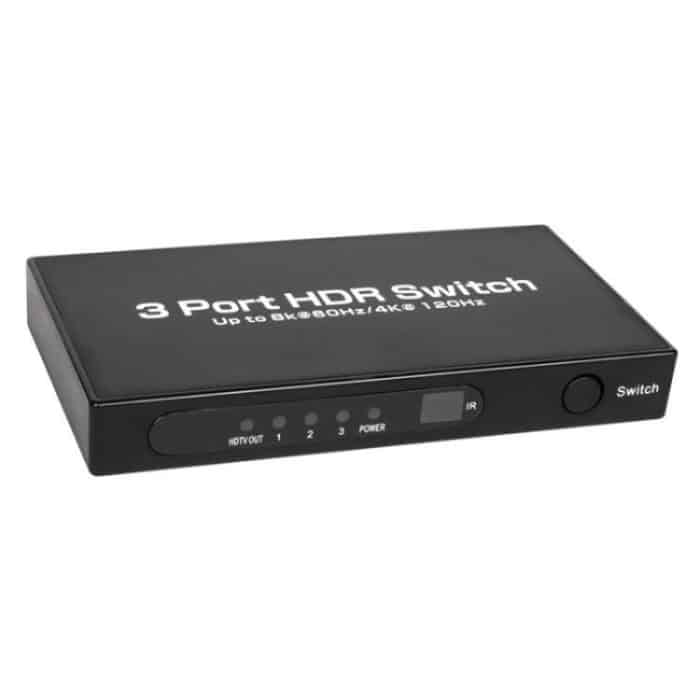 Q8-3 Für Gaming-Konsolen PC TV Box Ultra Dünne 3x1 HDMI 2,1 Schalter 8K 60Hz Adapter – Bild 2