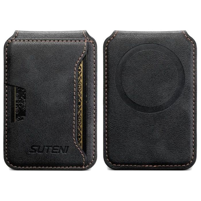 Suteni S3 Cowhide Textured MagSafe Magnetic Card Case, S3 – Bild 1