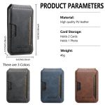 Suteni S3 Cowhide Textured MagSafe Magnetic Card Case, S3 – Bild 8