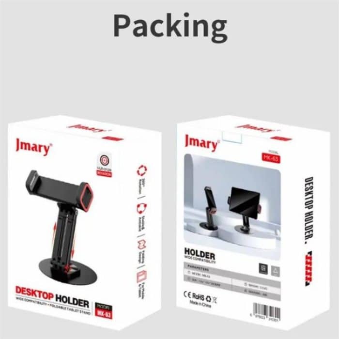 JMARY MK63 Faltbarer 360 Grad drehbarer Sockel für Desktop-Telefon- und Tablet-Halter – Bild 8