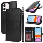 Double Fold Printed Embossing Leather Phone Case, For iPhone 11, For iPhone 11 Pro, For iPhone XS Max, For iPhone X / XS