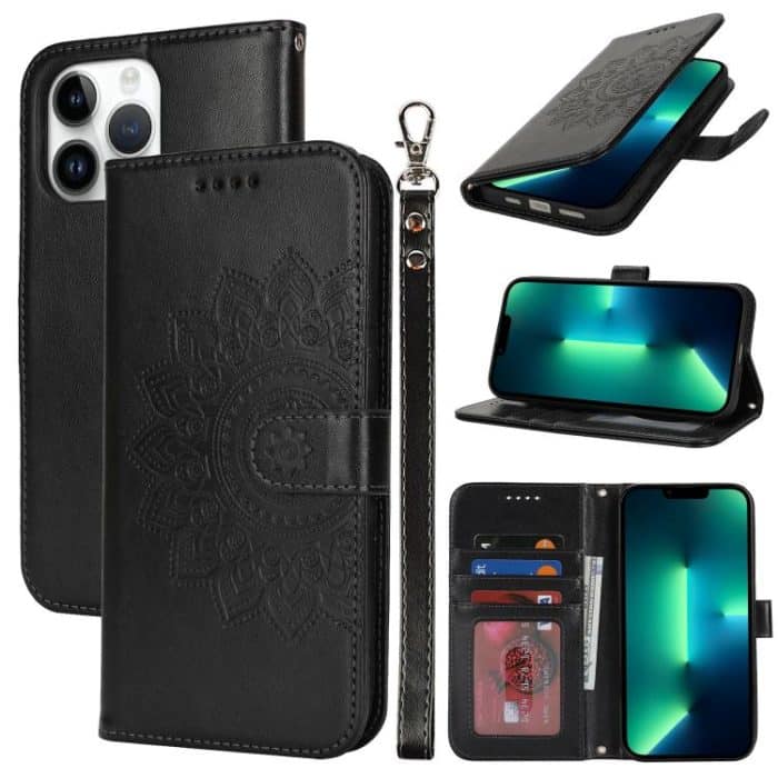 SYA002845613A.jpg Double Fold Printed Embossing Leather Phone Case, For iPhone 13 Pro Max, For iPhone 13 Pro, For iPhone 13, For iPhone 13 mini – Bild 1
