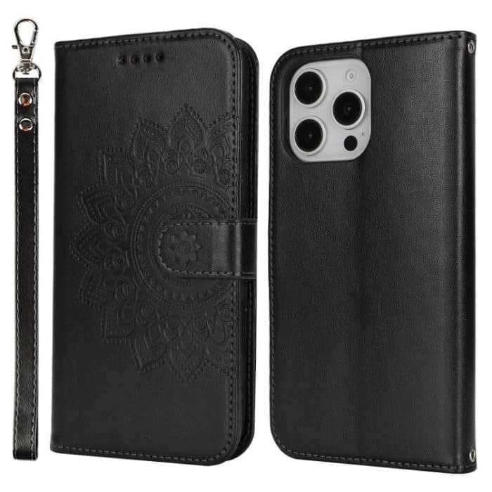 Double Fold Printed Embossing Leather Phone Case, For iPhone 13 Pro Max, For iPhone 13 Pro, For iPhone 13, For iPhone 13 mini – Bild 3