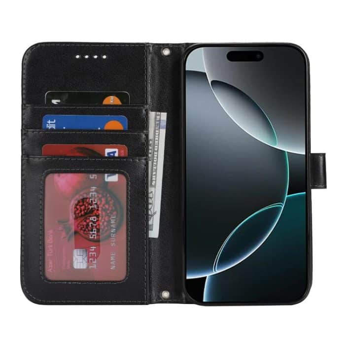 Double Fold Printed Embossing Leather Phone Case, For iPhone 13 Pro Max, For iPhone 13 Pro, For iPhone 13, For iPhone 13 mini – Bild 4