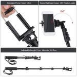YUNTENG 1188 Einziehbares 3,5-mm-Selfie-Stick-Einbeinstativ – Bild 9